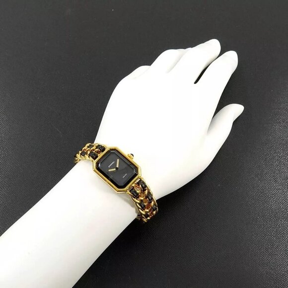 CHANEL Premiere Size XL H0001 Vintage Quartz Black Dial Ladies Watch - Picture 1 of 12